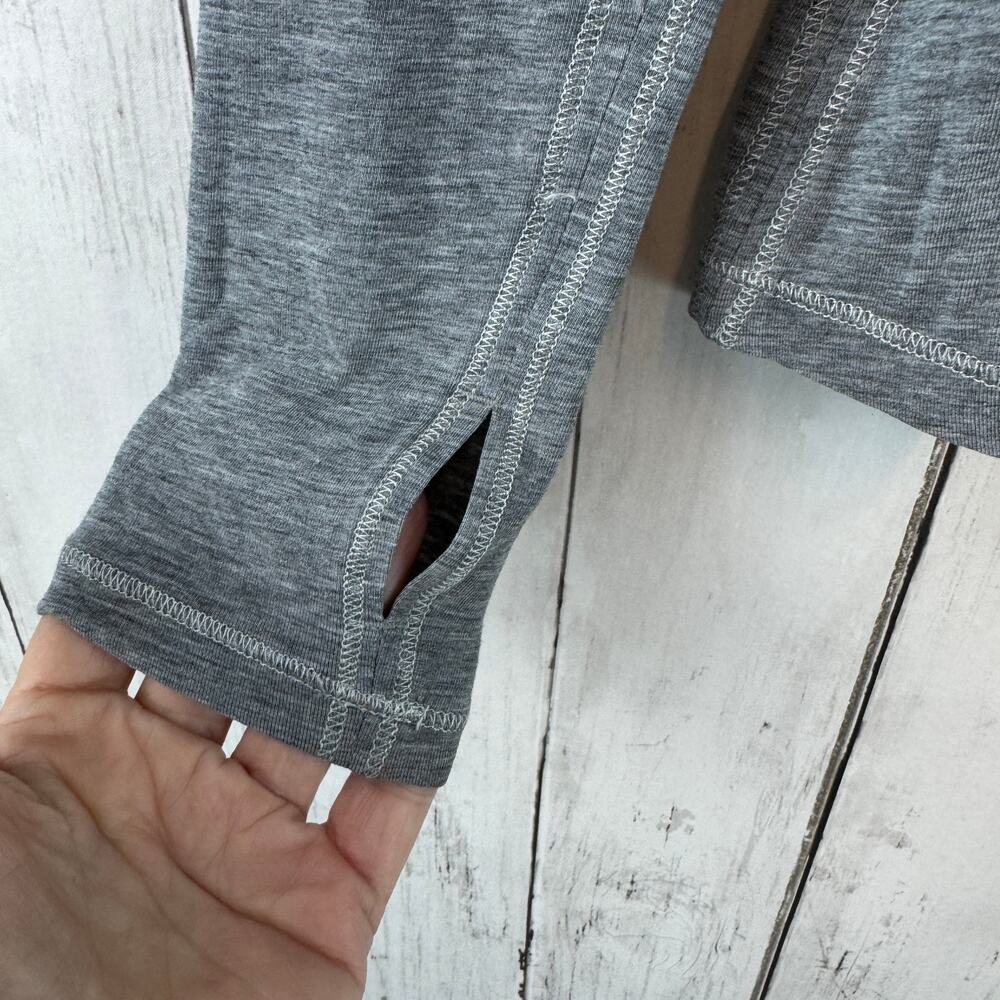 Lululemon Heathered Medium Grey Karma Long Sleeve Slim Top Vitasea W3B53S Size 6 - Picture 4 of 13